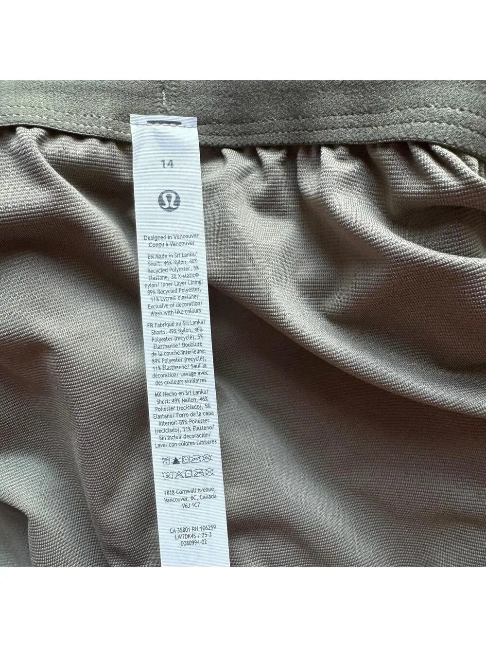 Lululemon Swiftly Short Mid-Rise 3” Bay Leaf Size 14 NWT